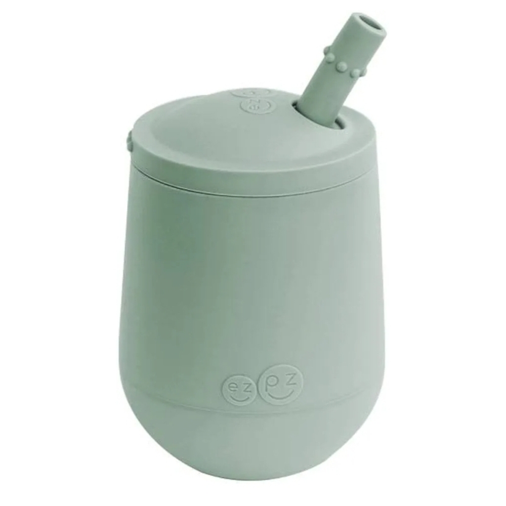EZPZ Mini Cup + Straw Training System SAGE with Extra Straw